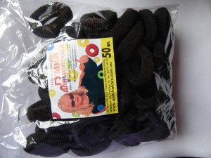 Гумки, 3,5 см, ЧОРНІ, упаковка (50 шт)